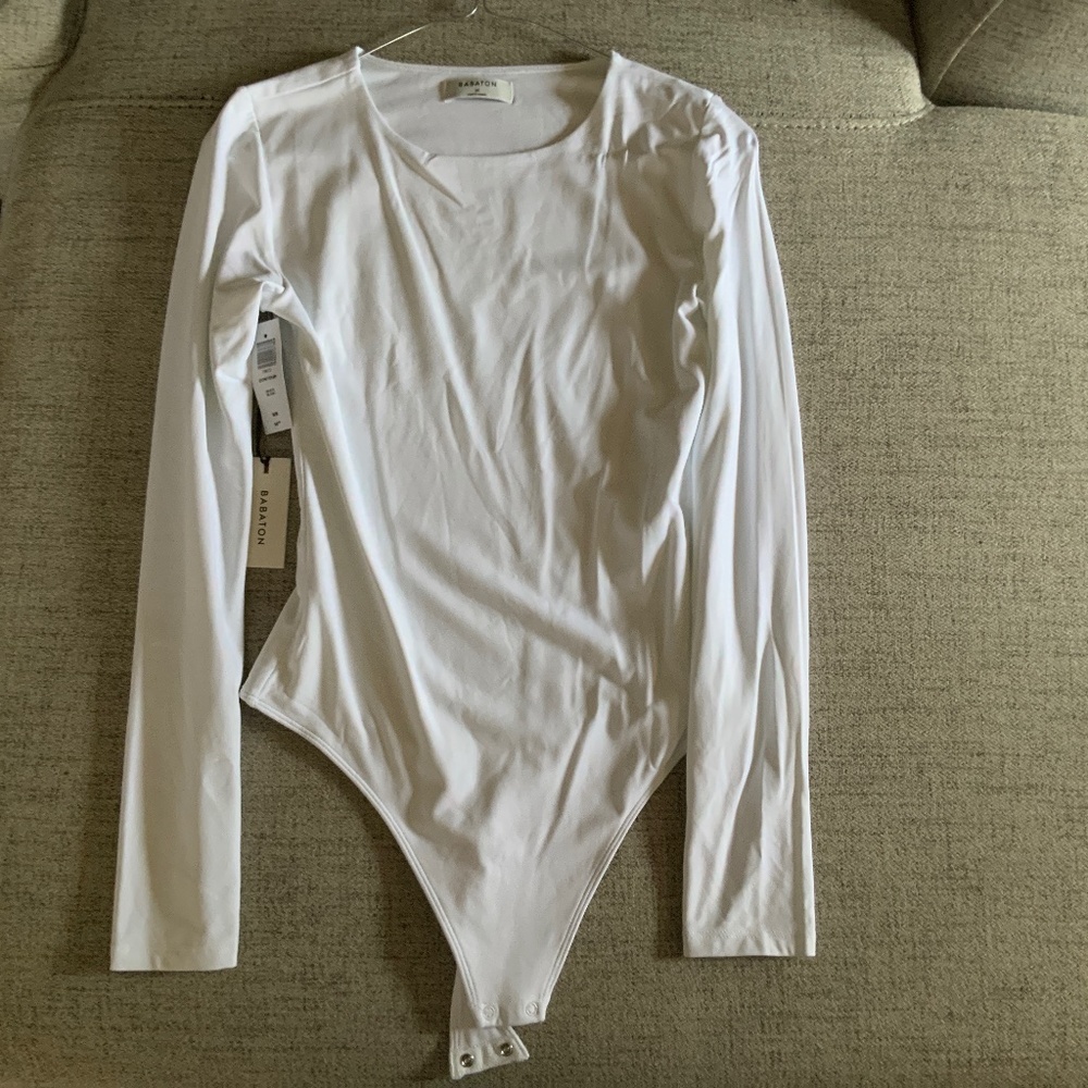 Aritzia Babaton Contour Bodysuit Medium White